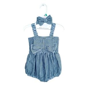 Blueberi Boulevard Romper & Headband 2 Piece Set Size 18 Months NWT